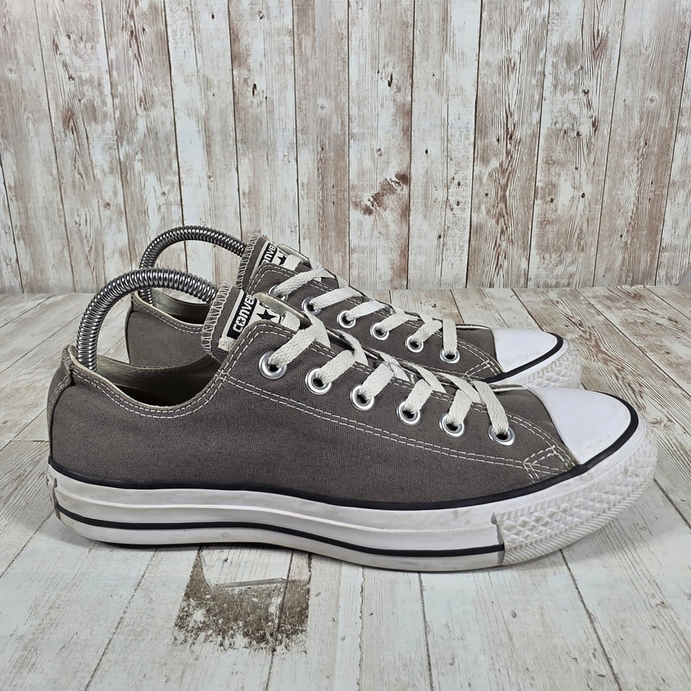 Converse Chuck Taylor All Star Low Top Charcoal Grey Canvas Sneakers 1J794 W9 M7